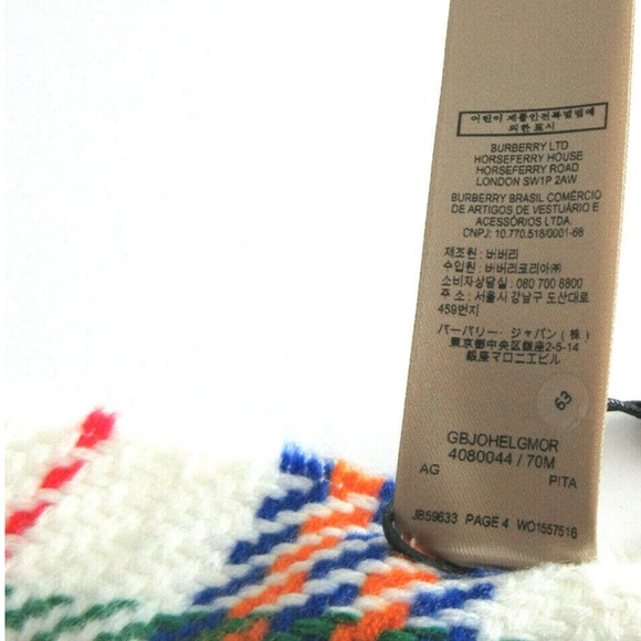 Burberry Extra Fine Merino Wool Vintage Nova Check Scarf Muffler - Picture 4 of 7